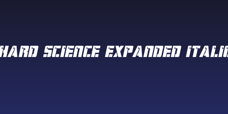 Hard Science Expanded Italic Social Header