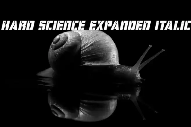 Hard Science Expanded Italic Font examples