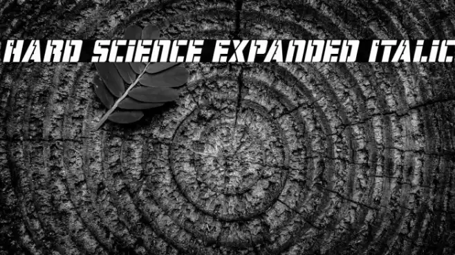 Hard Science Expanded Italic Font examples