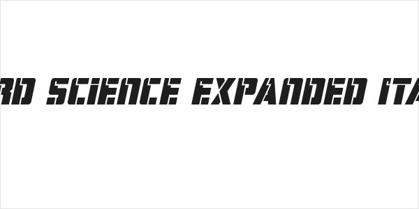 Hard Science Expanded Italic Logo