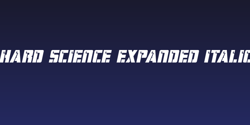 Hard Science Expanded Italic Social Header
