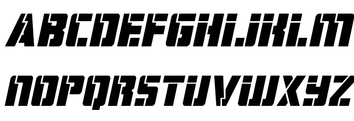 Hard Science Expanded Italic Font LOWERCASE