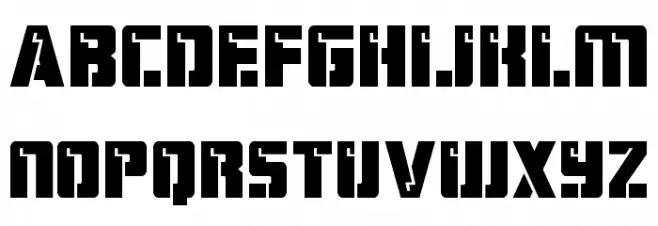 Hard Science Expanded Schriftart Groß