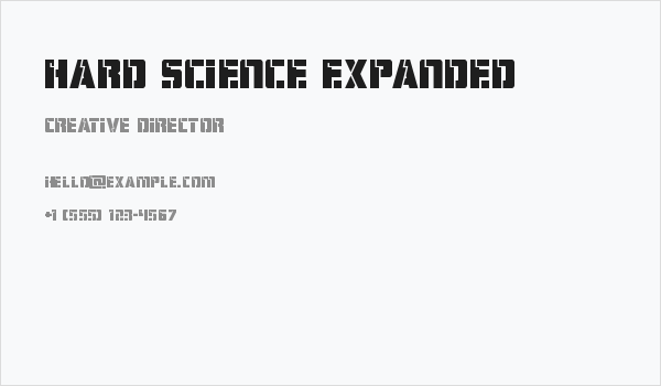 Hard Science Expanded Business Card