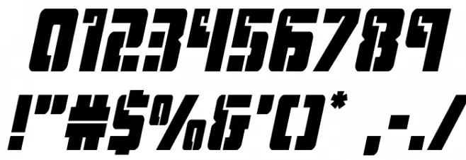 Hard Science Italic Font OTHER CHARS