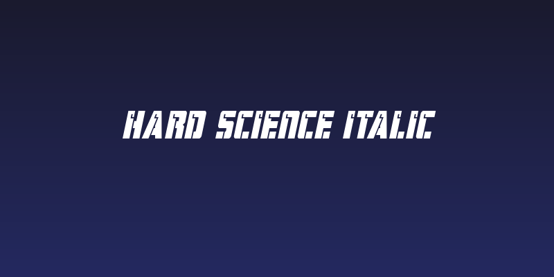 Hard Science Italic Social Header