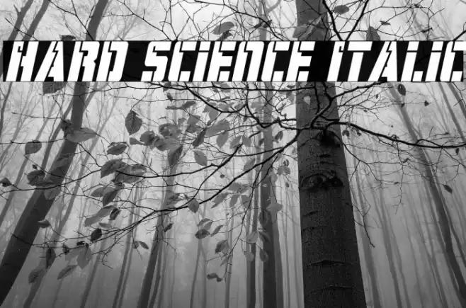 Hard Science Italic Font examples