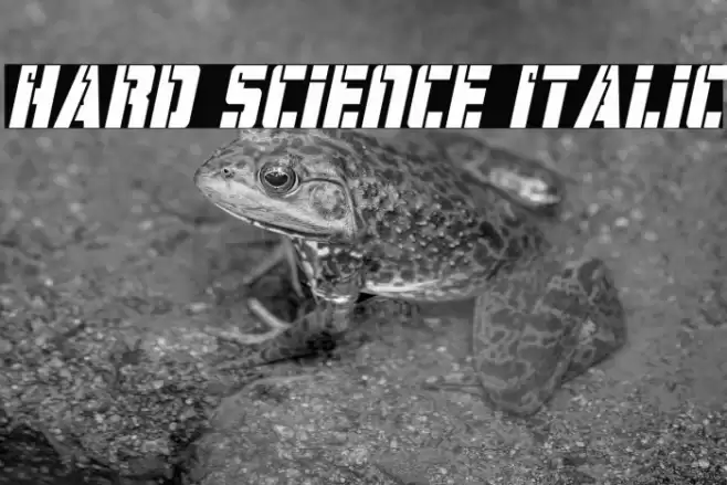 Hard Science Italic Font examples