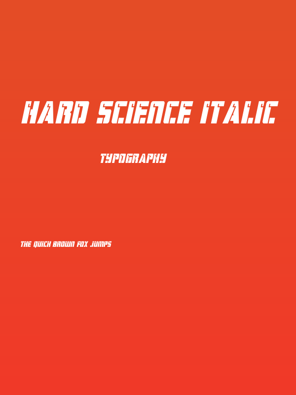 Hard Science Italic Poster