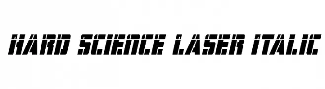 Hard Science Laser Italic  フリーフォントのダウンロード