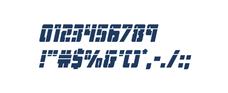 Hard Science Laser Italic Other Characters