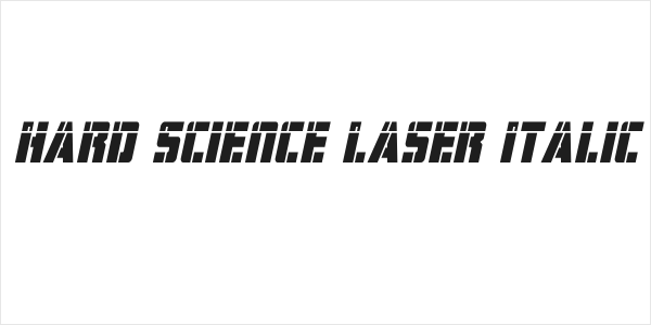 Hard Science Laser Italic Logo