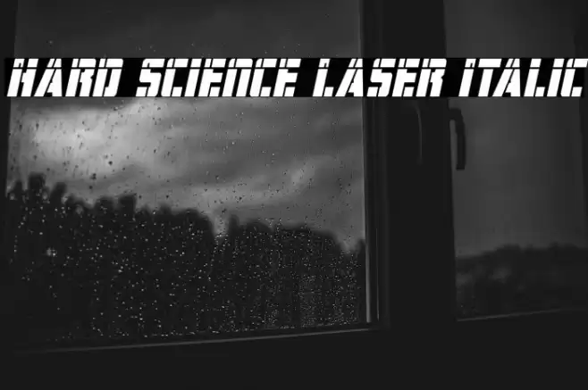 Hard Science Laser Italic Font examples