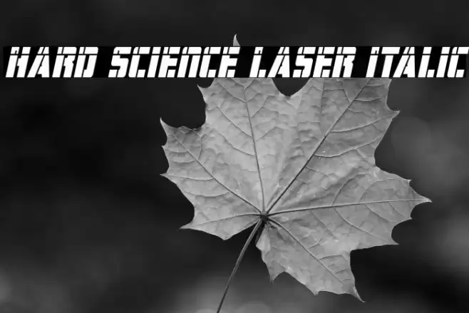 Hard Science Laser Italic Font examples