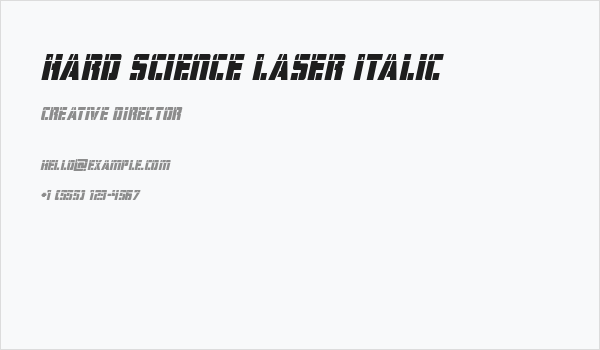 Hard Science Laser Italic Business Card