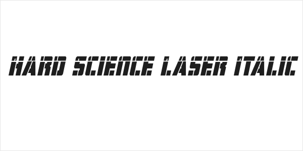 Hard Science Laser Italic Logo