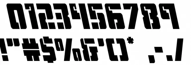 Hard Science Leftalic Font OTHER CHARS