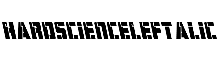 Hard Science Leftalic  नि: शुल्क फ़ॉन्ट्स डाउनलोड
