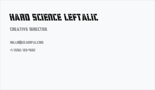 Hard Science Leftalic Business Card