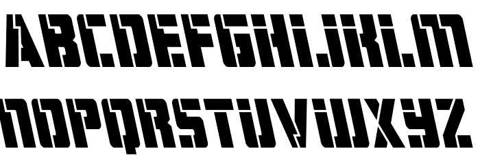 Hard Science Leftalic Font LOWERCASE