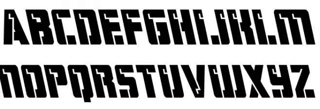 Hard Science Leftalic Шрифта ВЕРХНИЙ