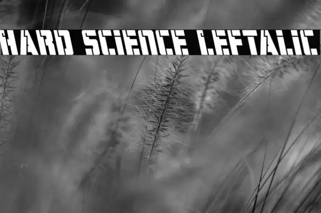 Hard Science Leftalic Font examples