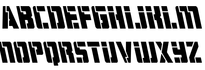 Hard Science Leftalic Font LOWERCASE