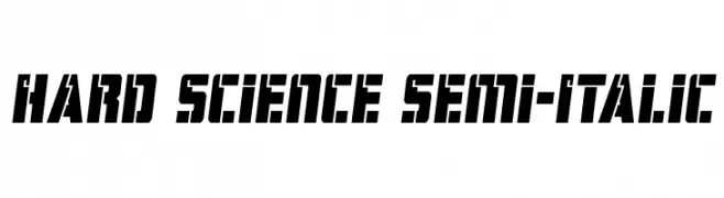 Hard Science Semi-Italic  フリーフォントのダウンロード