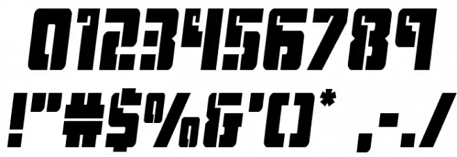 Hard Science Semi-Italic Font OTHER CHARS