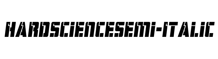 Hard Science Semi-Italic  Frei Schriftart Herunterladen