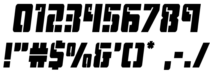 Hard Science Semi-Italic Font OTHER CHARS