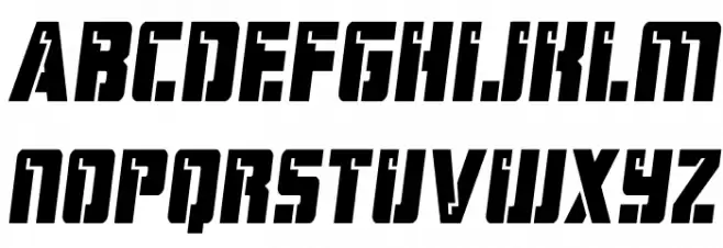 Hard Science Semi-Italic フォント 大文字