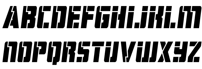 Hard Science Semi-Italic Font LOWERCASE
