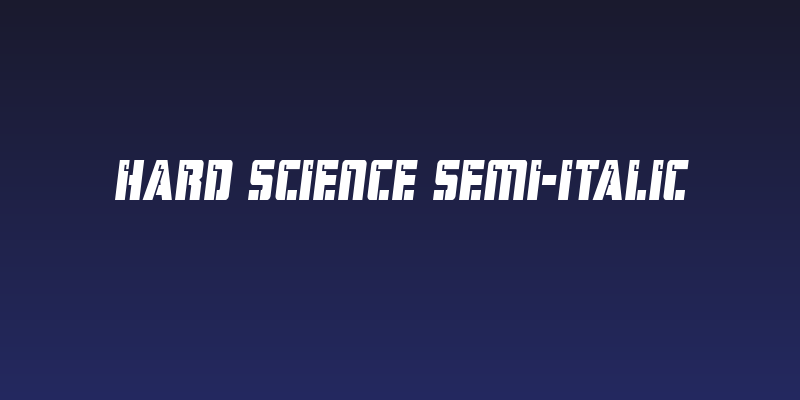 Hard Science Semi-Italic Social Header