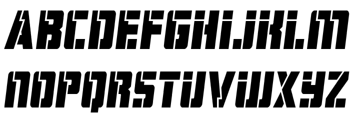 Hard Science Semi-Italic Font LOWERCASE