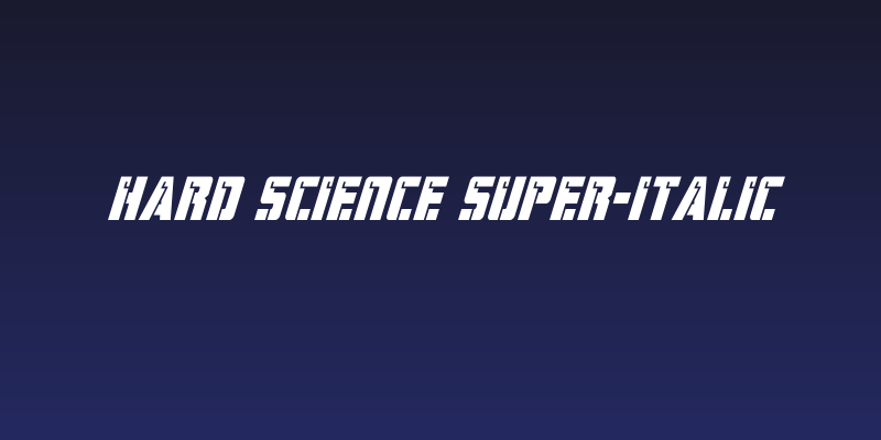 Hard Science Super-Italic Social Header