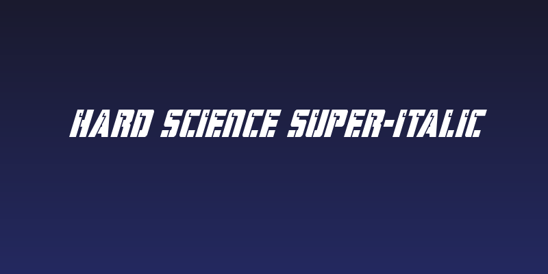 Hard Science Super-Italic Social Header