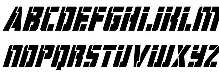 Hard Science Super-Italic フォント 小文字