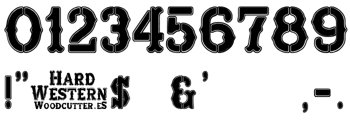 Hard Western Font OTHER CHARS