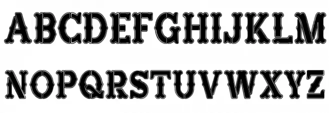Hard Western フォント 大文字