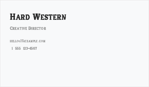 Hard Western Business Card