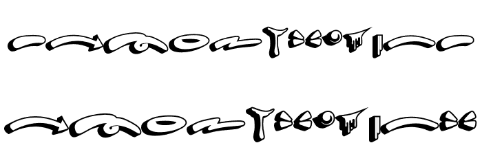 Hard Zone - Shadow -Swash خط أحرف صغيرة