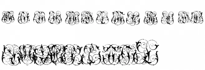 Hard to Read Monograms Two Polices MAJUSCULES
