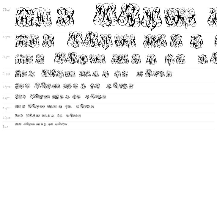 Hard to Read Monograms Two Waterfall