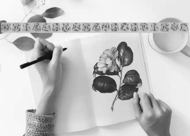 Hard to Read Monograms Font examples