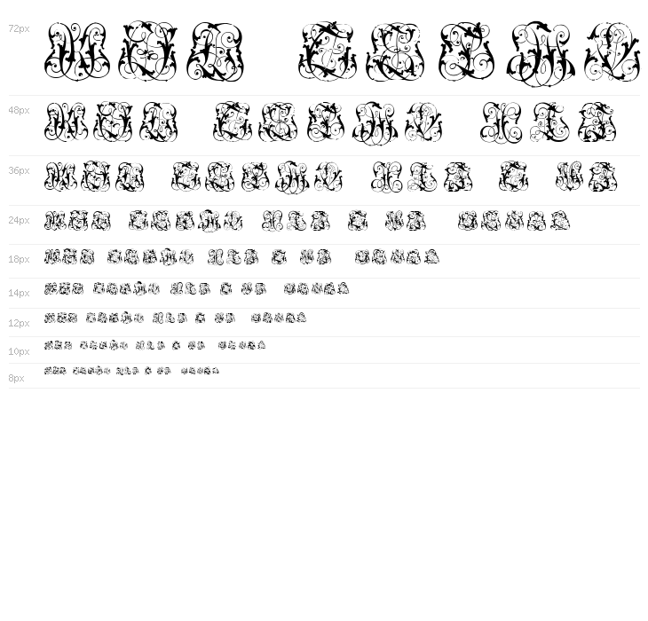 Hard to Read Monograms Waterfall