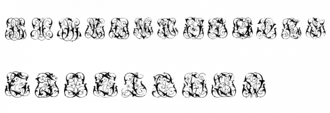 Hard to Read Monograms Font LOWERCASE