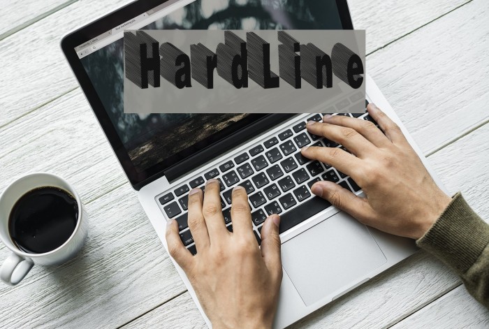 HardLine Font examples