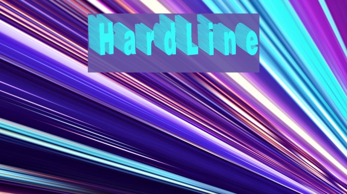 HardLine Font examples