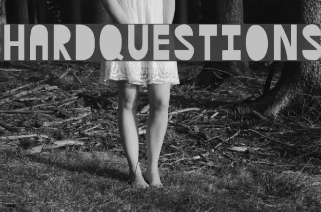 HardQuestions Font examples